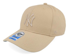 47 Brand - MLB Beige adjustable Keps - Kids New York Yankees Raised Basic Mvp Khaki Adjustable @ Hatstore