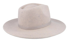 Brixton - Beige fedora Hatt - Joanna Felt Packable Hat Oatmeal Fedora @ Hatstore