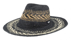 Barts - Svart straw Hatt - Caledona Hat Black Straw Hat @ Hatstore