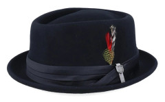 Brixton - Svart porkpie Hatt - Stout Black/Black Pork Pie @ Hatstore