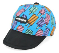 Headster - Blå adjustable Keps - Kids 0-6 Months Pop Neon Blue Short Brim Aqua Dream Adjustable @ Hatstore