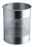 Durable 3310 331023 Papperskorg 15 l (Ø x H) 260 mm x 315 mm Metall Silver 1 st