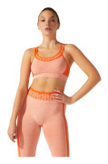 Asics Cropped Logo Seamless Bra 2032B791-800, Kvinna, Sport-BH, Orange