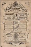 Hogwarts Lista Escolar Harry Potter affisch