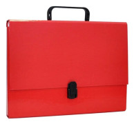 Office Products pärm-/box A4 5 cm med handtag och lås röd
