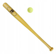Baseballträ i Bokträ med Tennisboll - 75 cm