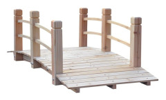 Rootz Garden Bridge - Träbro - Bro - Träspång - Pond Bridge - Gran Wood - 152,5 x 67 x 48 cm