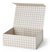 Box Ted 24x33cm Mönstrad Beige/Mole