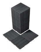 Interlocking Dock Plattor 36 Pack 12x12 Mörkgrå Plast, Hållbar och Vattentålig för Utomhusbruk, Enkel Montering