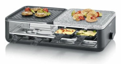 Racletteapparat SEVERIN - RG2366 - För upp till 8 personer - Naturlig sten och vändbar grillplatta - 1300W