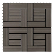 LIA Terrassplattor 11 st WPC 30 x 30 cm 1 m² Mörkbrun
