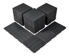 Interlocking Deck Plates 54 Pack 12x12, Plast, Mörkgrå, Hållbar, Enkel Installation, Utomhusbruk, Trädgårdsdesign