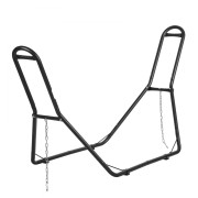 Stål Hängmattor Stativ, 450lbs Kapacitet, Justerbart 6,9-12,8ft, Stabilt och Hållbart, Perfekt för Utomhusbruk