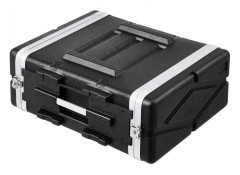 4U Rack Case Serverrackskåp 19 djup, handtag, ABS-konstruktion, hållbar och praktisk för professionell användning