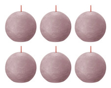 Bolsius Blockljus klotformad 6-pack 76x71 mm askrosa