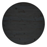 vidaXL Bordsskiva svart Ø80x2,5 cm massiv furu