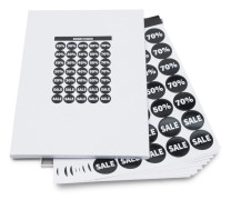 rillprint Blandade etiketter rabatt 10 ark x 5 kartonger
