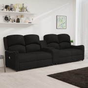 vidaXL 4-sits massagefåtölj med mugghållare svart tyg