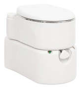 vidaXL Inbyggd campingtoalett vit 24+17 L HDPE & stål