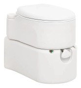 vidaXL Inbyggd campingtoalett vit 24+17 L HDPE & emalj
