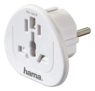 Reseadapter - universellt uttag - reseadapter för Hama - 00137299 - Reseadapter, Vit