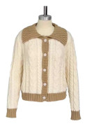 Dam Cardigan med Öppen Fram, Chunky Stickad, Långärmad, Knappar, Lös, Kort, Ytterplagg, Tröja för Kvinnor
