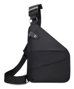 Crossbody bröstväska: Ultratunn crossbody-väska, axelryggsäck, osynlig sidopack för män och kvinnor