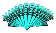 Tunnel Set 1.6-10 mm Stretch Set Akryl Stretchstavar Koniska Stretchstavar Silikon Öronutvidgare 3 mm 4 mm 5 mm 6 mm 8 mm 10 mm 12 mm Pluggar Pack med 50