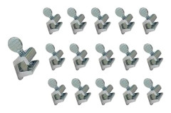 24x33mm Skjutfönster Säkerhetslås, Aluminium, Silver, 16-pack