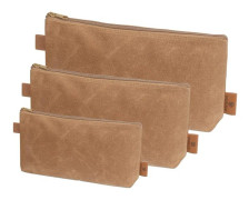 Canvas-väska med dragkedja, 3-pack små verktygsväska-organisatörer, slitstark vaxad canvas mini-väska med dragkedja, 5,7/6,7/12,2 tum verktyg mångsidig vatten