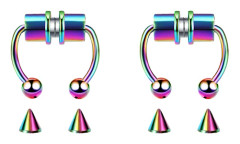 Magnetisk Septum Näsring Hästsko Falsk Falsk Näs Septum Ringar Icke-Piercad Clip On Näsring Ring