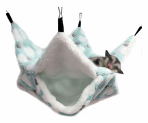 Liten husdjursbur hängmatta, våningssäng sockerglidarhängmatta, marsvinsbur tillbehör sängkläder, varm hängmatta för papegoja iller ekorre hamster råtta