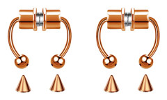 Magnetisk septum näsa ring hästsko falska falska näsa septum ringar icke-piercade klämma på näsa hoop ring
