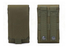 Rejäl Bältesväska för mobiltelefoner (Stl L/XL) Militärgrön