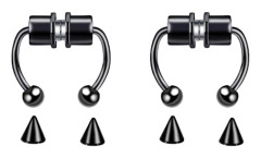 Magnetisk septum näsa ring hästsko falska falska näsa septum ringar icke-piercade klämma på näsa hoop ring
