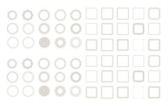 4-pack transparent spetsklistermärken med spetsmönster för scrapbooking, dekoration av klistermärken, dagbok, collagealbum