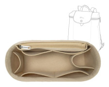 EverToner For Longchamp Le Pliage Ryggsäck Filttyg Insatsväska Organizer Smink Handväska Organizer Resor Innerväska Beige