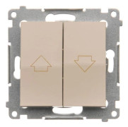 Kontakt-Simon DZP1.01/41, Tryckknappsbrytare, Plast, Vit, IP20, IP44, 250 V, 10 A