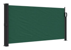 Infällbar sidomarkis mörkgrön 100x500 cm