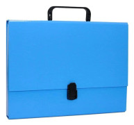 Office Products pärm-/box A4/5cm med handtag och dragkedja blå