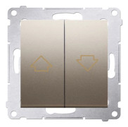 Kontakt-Simon DZP1A.01/44, Tryckknappsbrytare, Plast, Guld, IP20, IP44, 250 V, 16 A