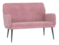 vidaXL Bänk rosa 108x79x79 cm sammet