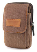 Herrmobil Fanny Pack 5 \"Slit bälte mobiltelefon väska multifunktionell vertikal canvas väska