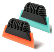 2 st fönstertoningsverktyg 5 tum gummi fönsterraka halkfri praktisk toningsraka för fönstertoning, vinylwrap-applikator hushåll dusch, spegel, glas