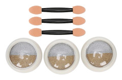 3 st Mirror Nail Powder Dubbelfärgad Nagelkonst Glitter Pigmentpulver Manikyrverktyg #02 (Laser)