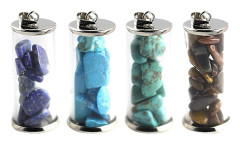 4 st Chip Wish Bottle-hänge, kristallhänge Wish Bottle med legeringsöglor för hängen Halsband Smycken DIY-hantverk