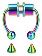 Falsk Näsring Hoop Magnetisk Septum Näsring Hästsko Rostfritt Stål Falsk Falsk Näs Septum Ringar Icke-Piercade Clip On Näs Hoop Ringar