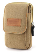 Herrmobil Fanny pack 5 \"slit bälte mobiltelefon väska multifunktionell vertikal canvas väska