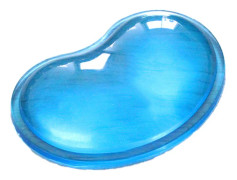 Ergonomisk handledsstöd i silikon, transparent handledsstöd, hjärtformad genomskinlig cool handkudde