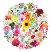 Pack med Klistermärken - Flowers multifärg